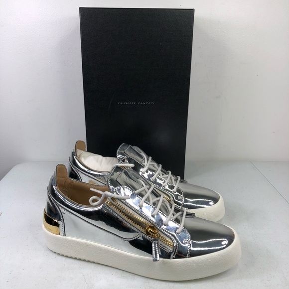 GIUSEPPE Zanotti Men's Argento Side Zip Sneaker - Picture 10 of 11